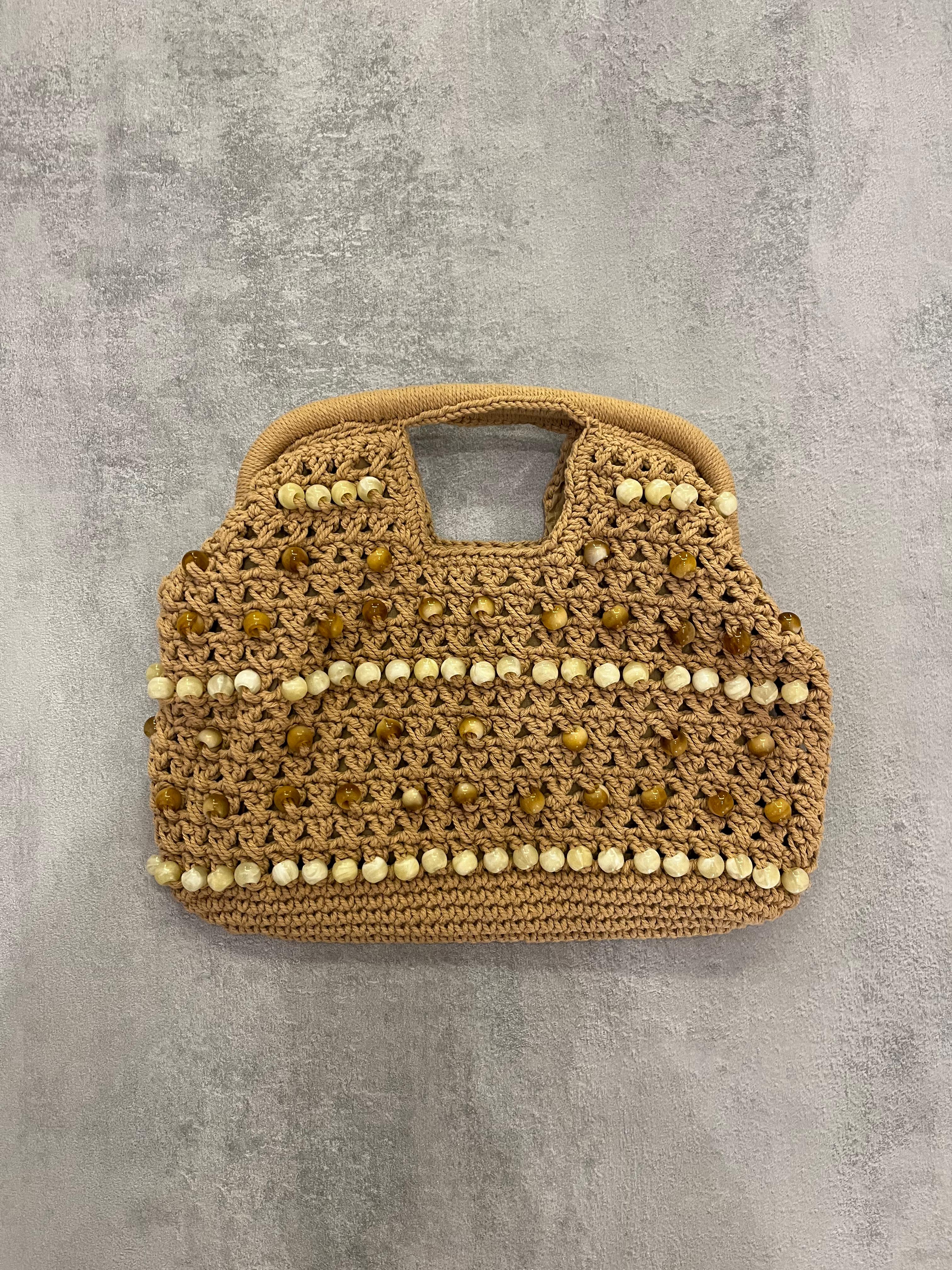 Borsa uncinetto con perline