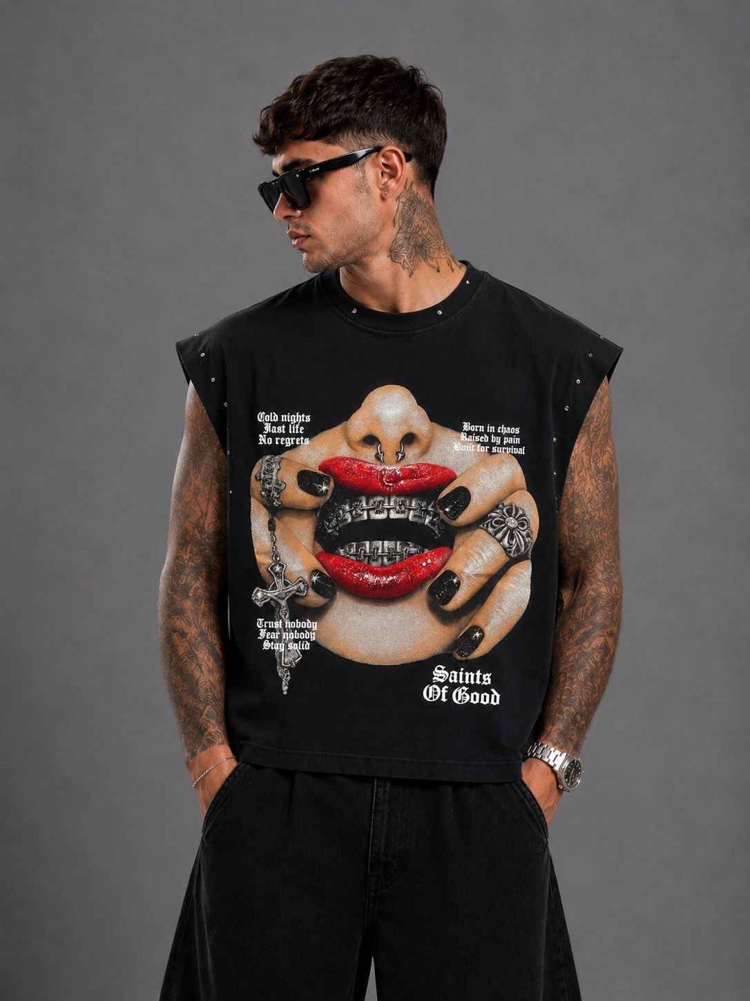 Tank Top Graphic Streetwear “Saints Of Good”