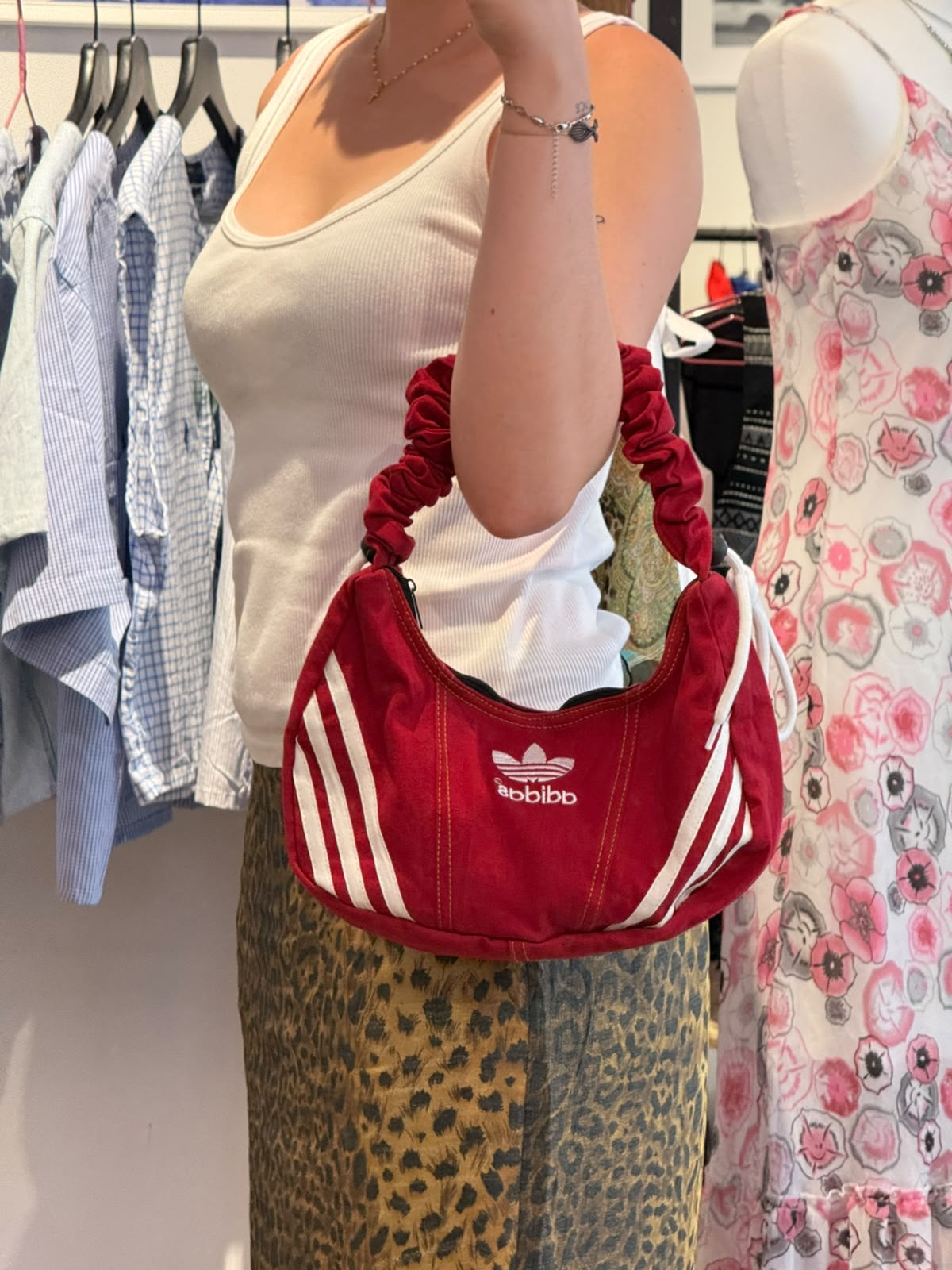 Borsa Adidas rosso ciliegia