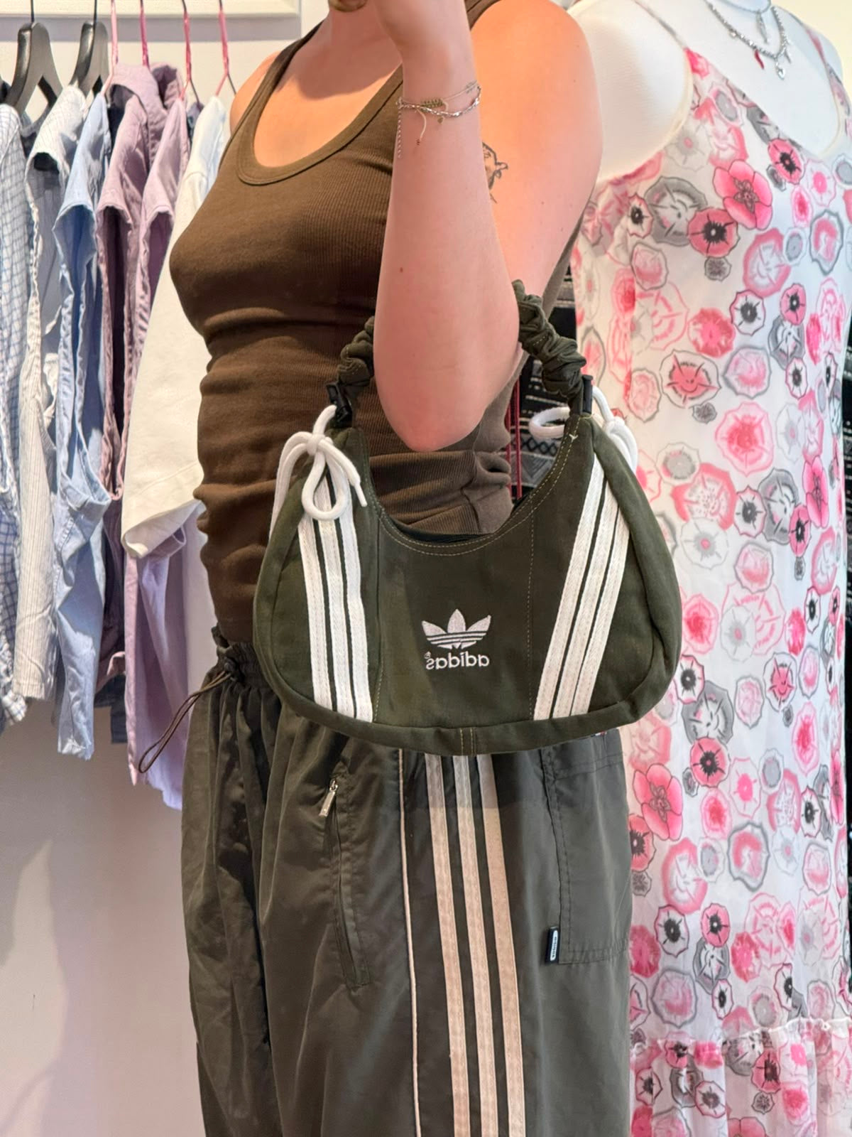 Borsa Adidas verde scuro