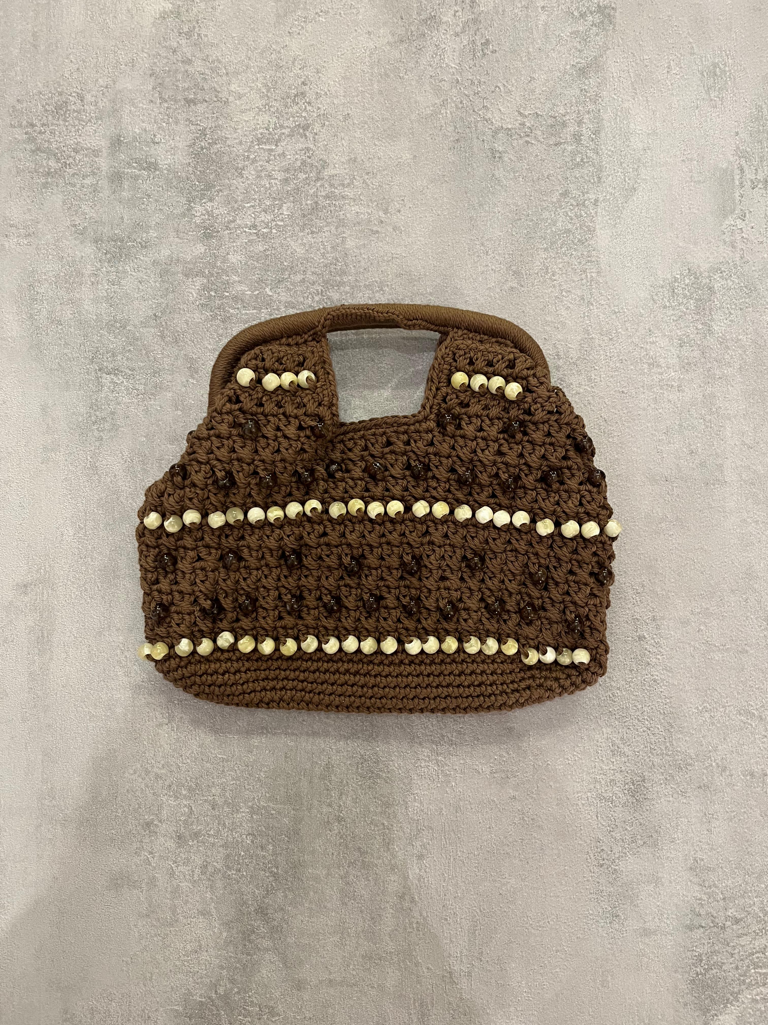 Borsa uncinetto con perline