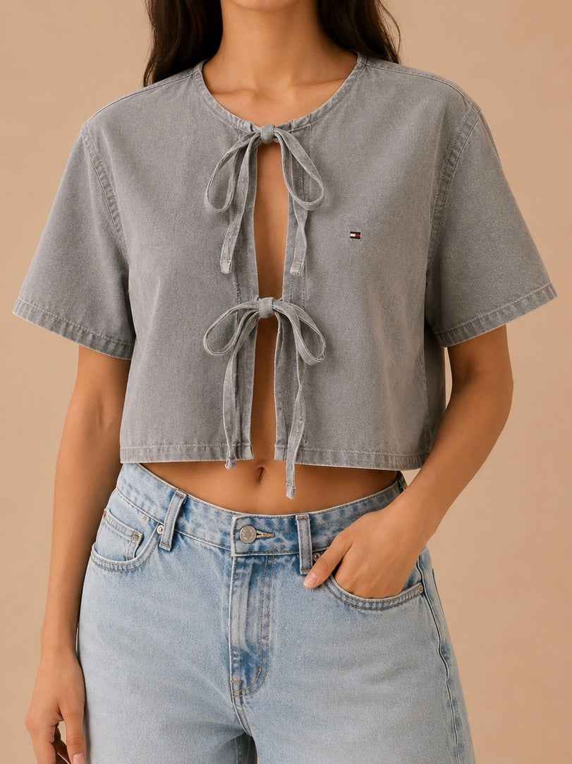 Camicia Tommy Hilfiger con fiocco