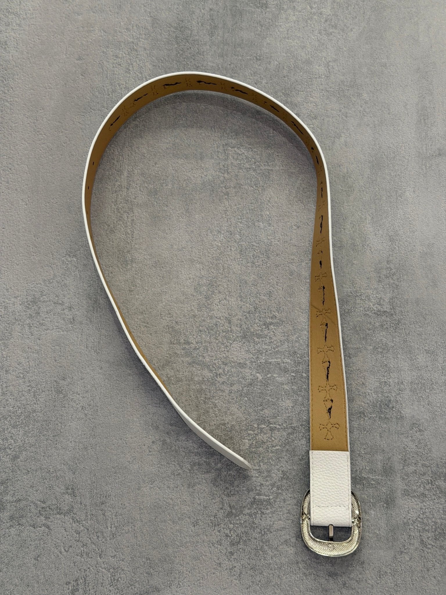 Cintura bianca croci nere | Sporty Vintage Torino