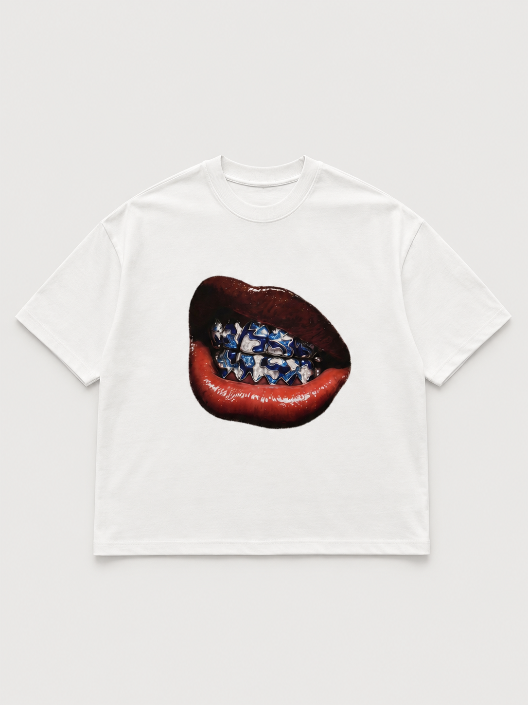 T-shirt boxy fit lips