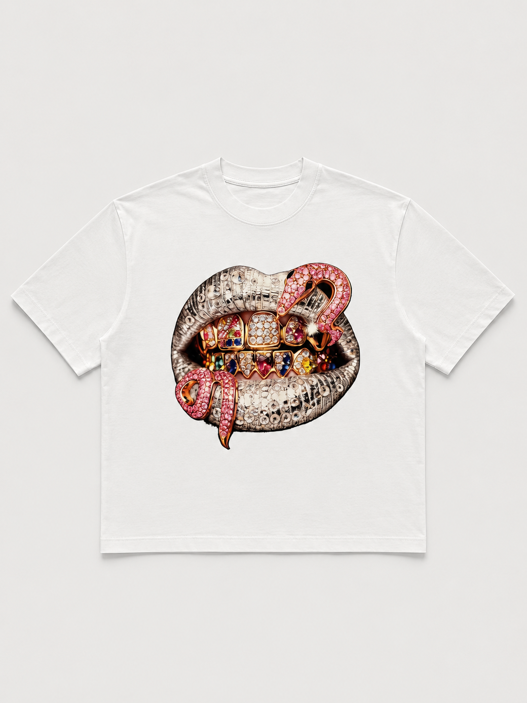 T-shirt custom lips boxy fit