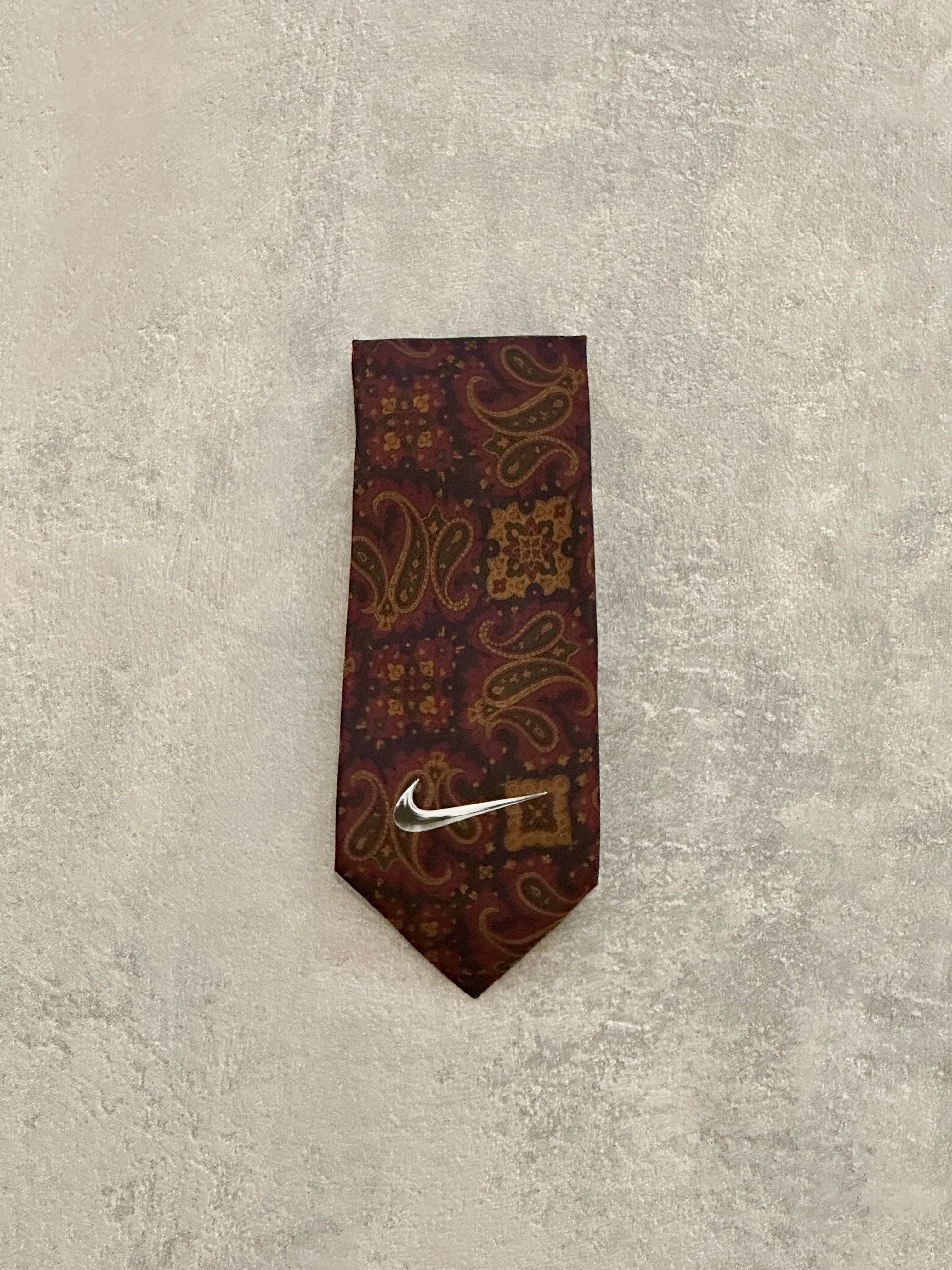 Vintage custom tie silk retro Nike swoosh 