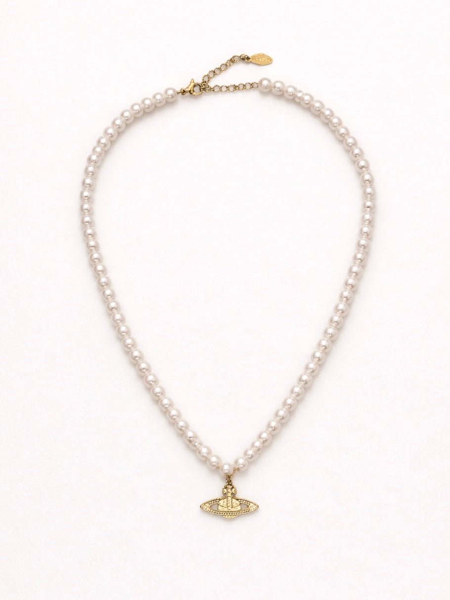 Collana di perle con ciondolo oro | Sporty Vintage Torino