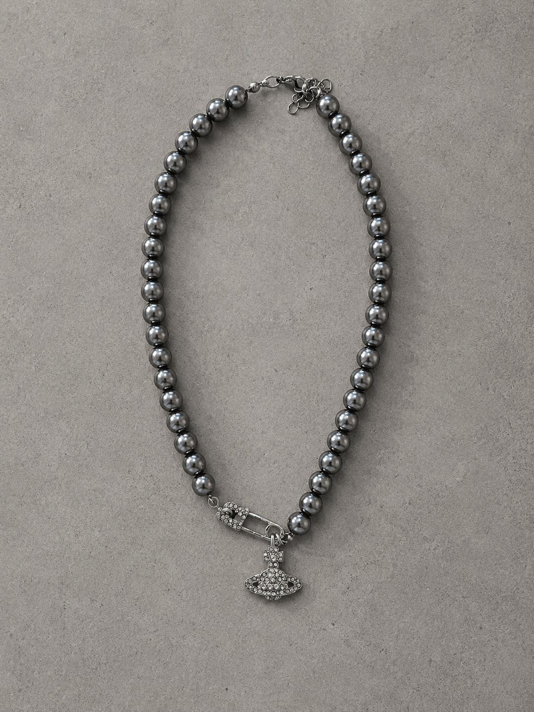 Collana pearl orb rhodium | Sporty Vintage Torino